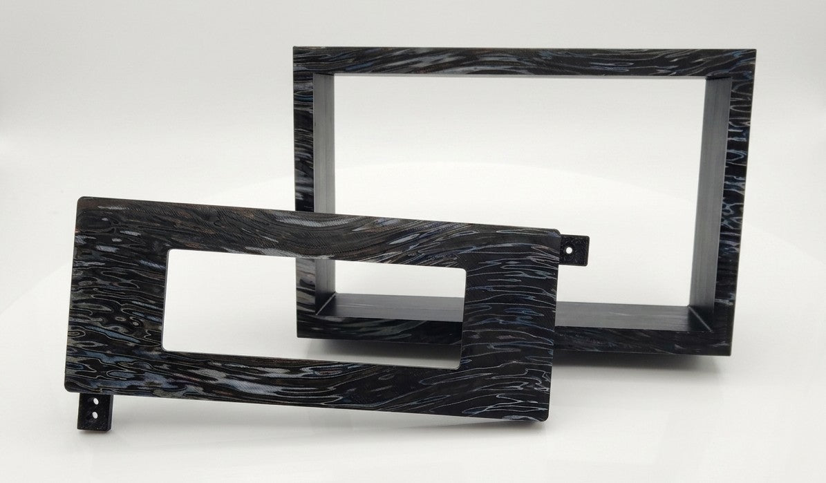 Double DIN & AC Relocation Dash Kit Black Vintage Grain Design – First Gen Dodge Truck 1981-1993