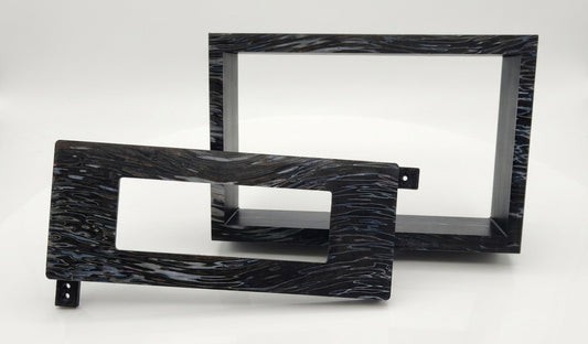 Double DIN & AC Relocation Dash Kit Woodgrain Design – First Gen Dodge Truck 1981-1993