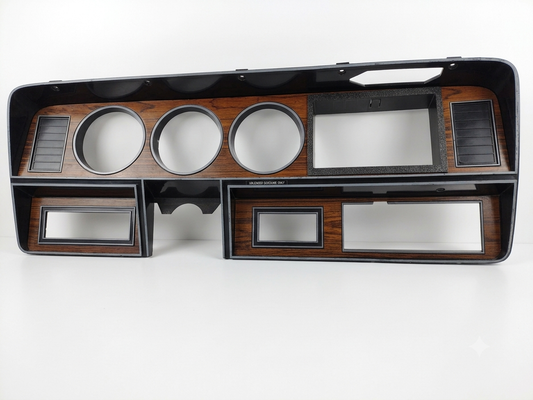 Double DIN & AC Relocation Black Dash Kit – First Gen Dodge Ram D150 D250 D350 W Series Ram Charger 1981-1993