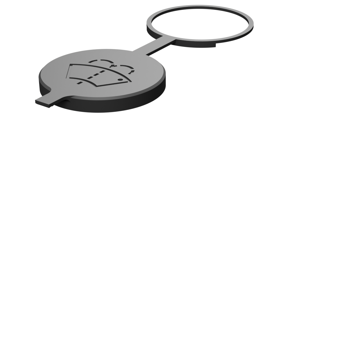 Wiper Washer Reservoir Cap Black TPU – Hero Angle